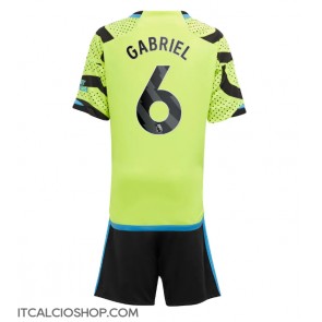 Arsenal Gabriel Magalhaes #6 Seconda Maglia Bambino 2023-24 Manica Corta (+ Pantaloni corti)